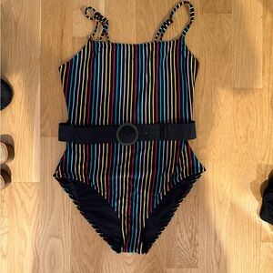 SOLID & STRIPED Multicolor Striped One Piece